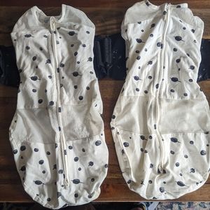 Happiest baby snoo sleep sacks size medium, white celestial